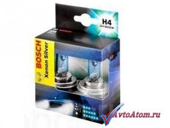  H4 12V Bosch Xenon Silver, 2 