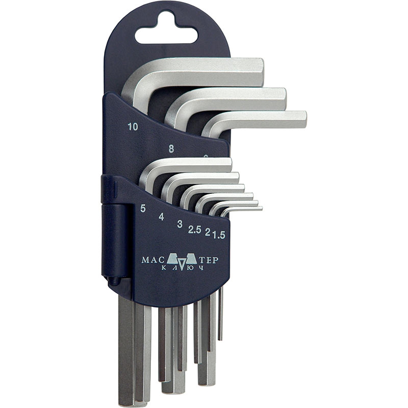 Набор торцевых ключей CV 9 предметов HEX 1,5-10,00мм (кассета)