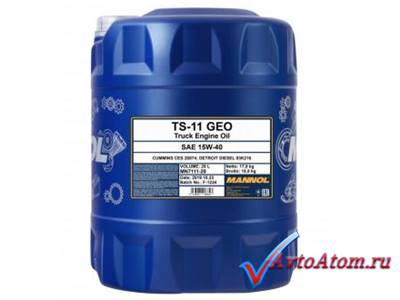 MANNOL TS-11 SHPD Geo 15W-40, 20 литров