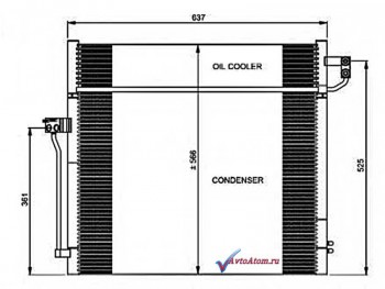 Радиатор кондиционера на Mercedes A0995000002