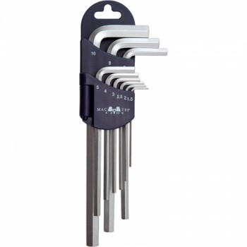Набор торцевых ключей CV 9 предметов HEX удлиненные 1,5-10,00 мм (кассета)