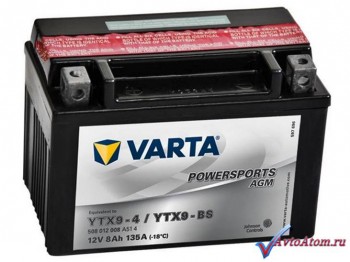 YTX9-BS Аккумулятор VARTA 8 Ah Moto