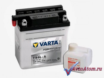 YB3L-A Аккумулятор VARTA 3 Ah Moto