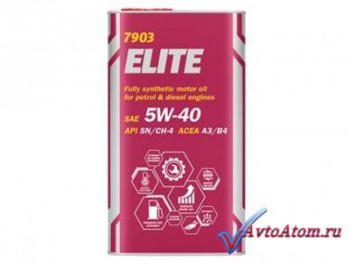 MANNOL Elite 5W-40, 4 литра